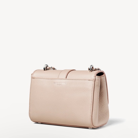 Aspinal of London Lottie Shoulder Bag in Soft Taupe Pebble - Picture 6 of 16